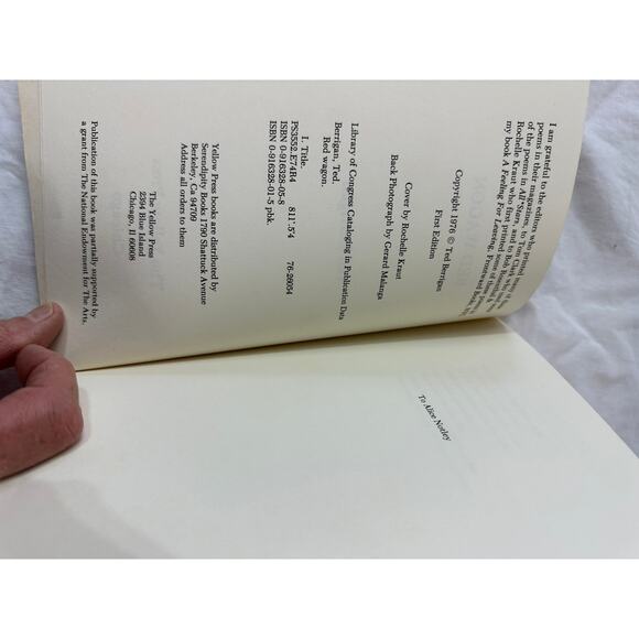 Red Wagon RARE First Edition Paperback book of poetry by Ted Berrigan 1976 - Picture 6 of 8